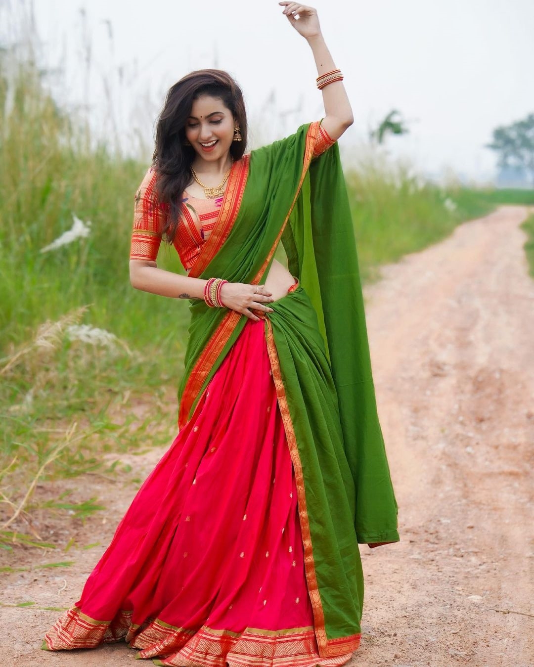 Deepika Pilli New Images In Half Saree