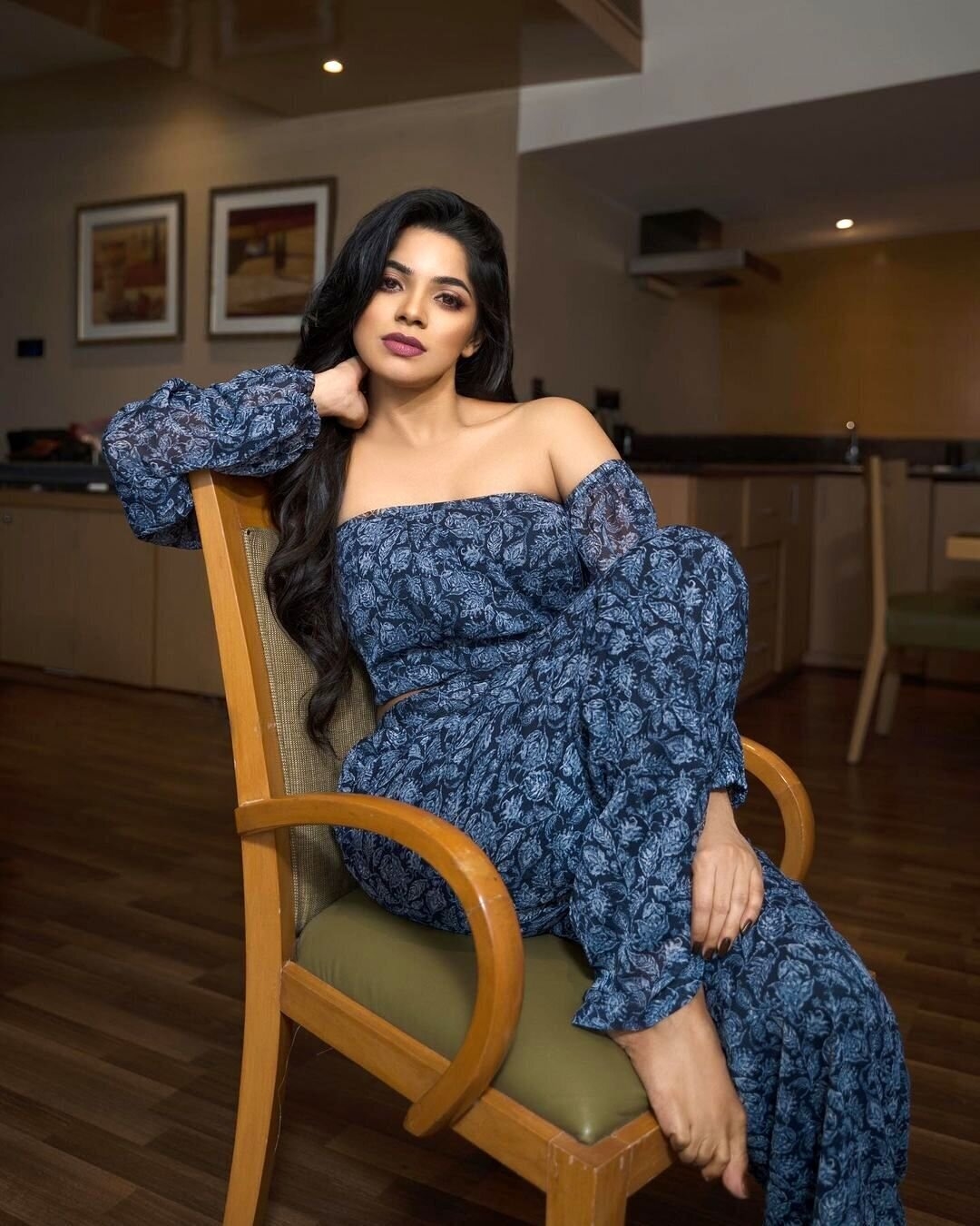 Divyabharathi New Photos In Blue Dress