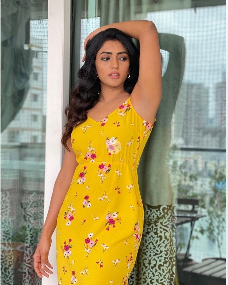 Eesha Rebba Hot Photos In Yellow Frock