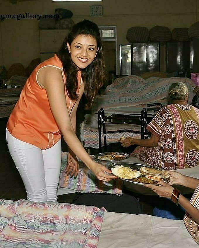 Kajal Aggarwal New Clicks with poor people