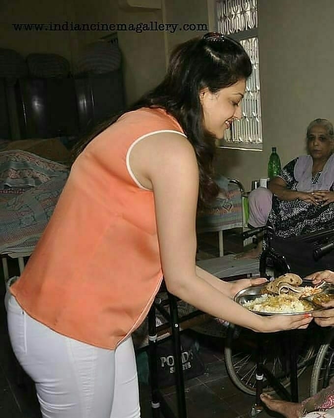 Kajal Aggarwal New Clicks with poor people