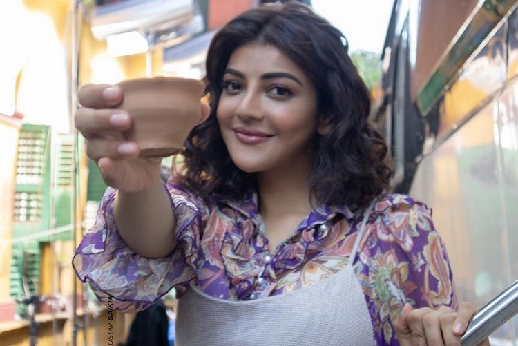 Kajal Aggarwal latest Photos In Shooting