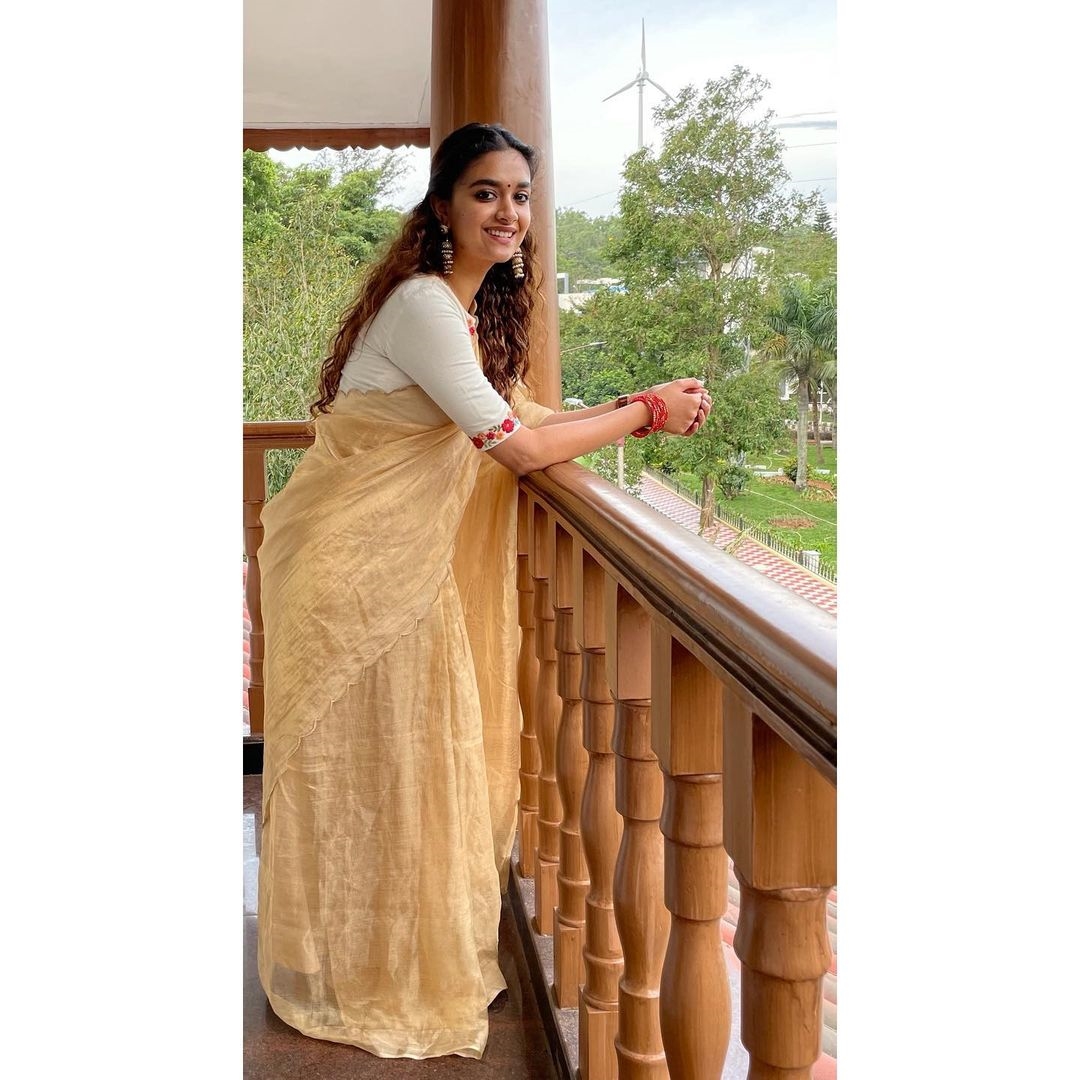 Keerthy Suresh latest Photos In Saree