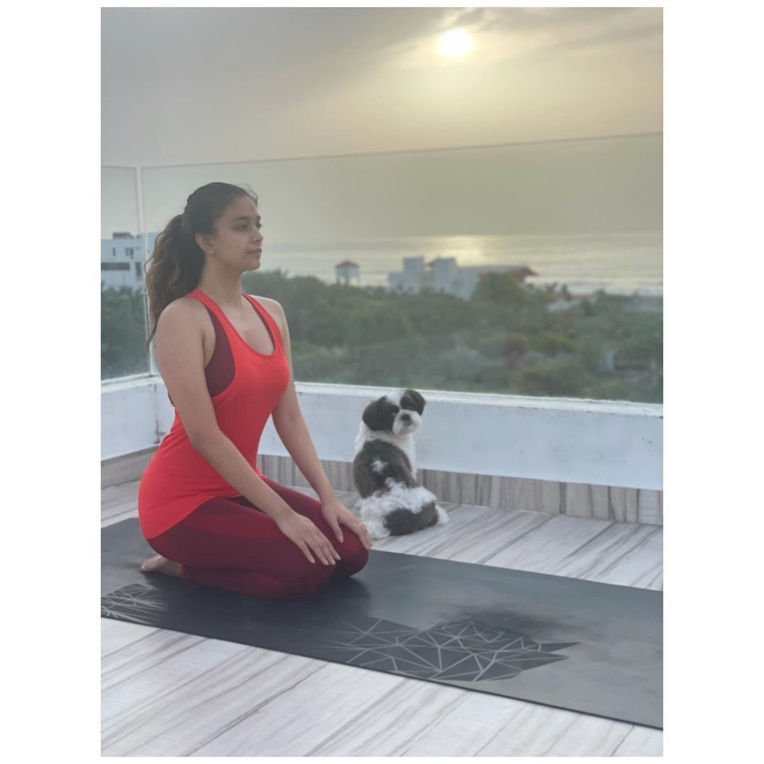 Keerthy Suresh latest yoga photos