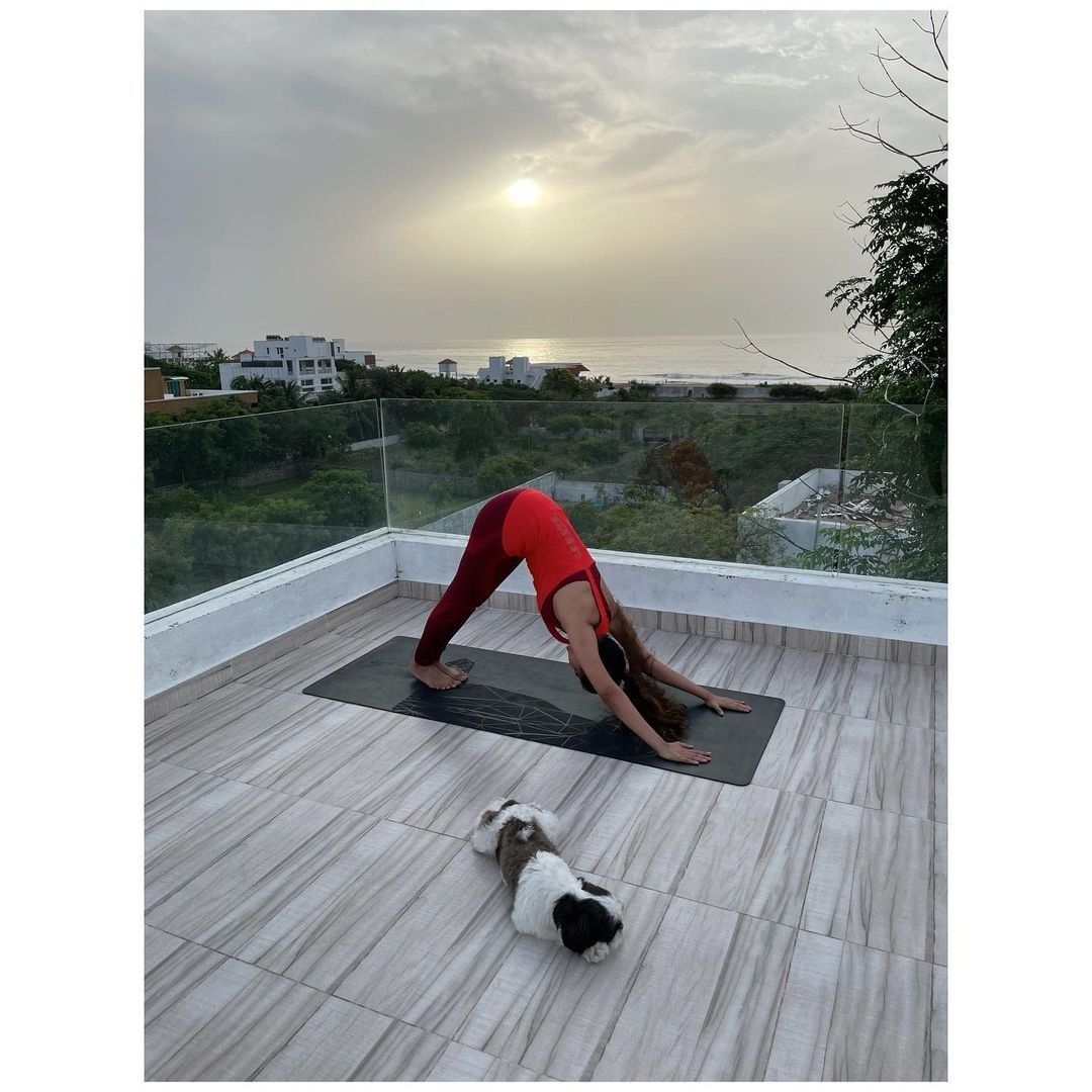 Keerthy Suresh latest yoga photos