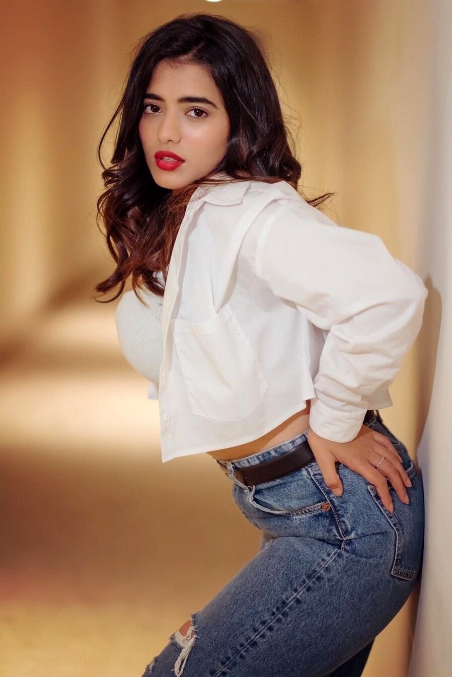 Ketika Sharma Image In White Shirt