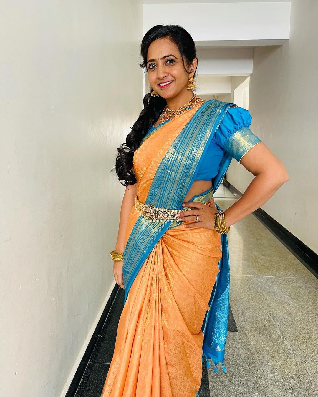 Lasya Manjunath New Clicks In Saree