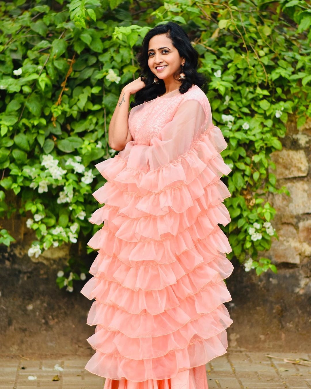 Lasya Manjunath Photos In Pink Dress