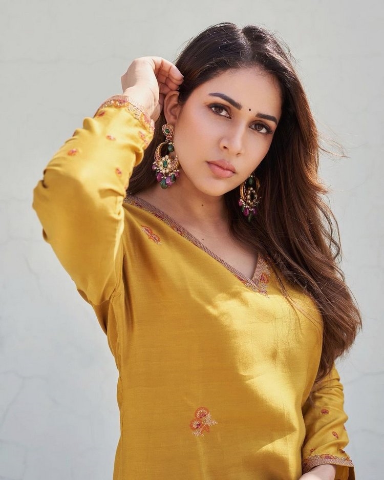 Lavanya Tripathi Photos In Yellow Dress