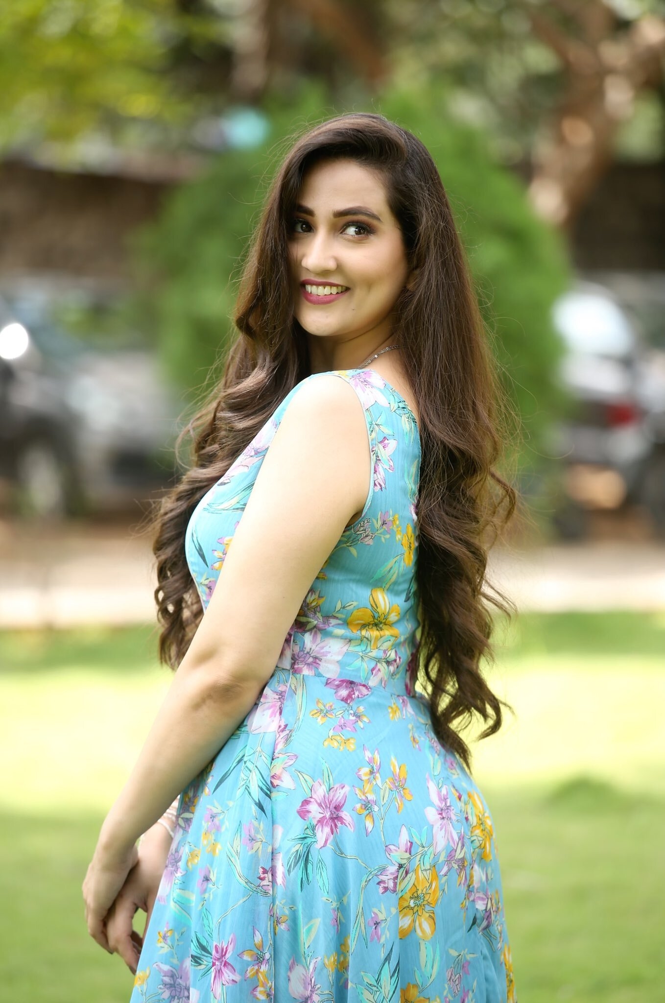 Manjusha Anchor New Images In Frock