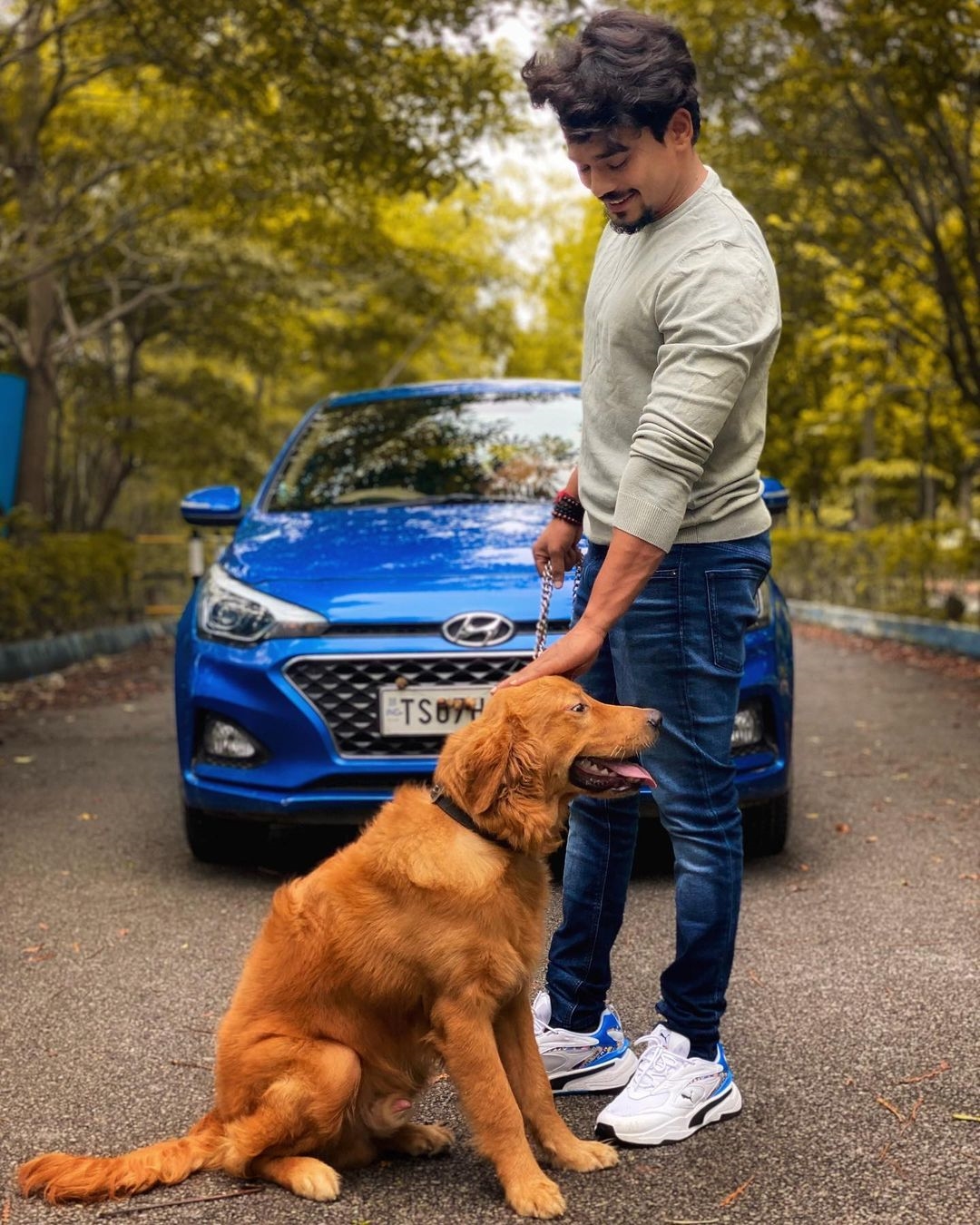 Mehaboob Shaikh Photos With Dogs