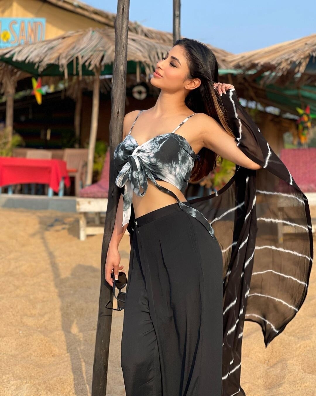 Mouni Roy Amazing Photos In Black Dress