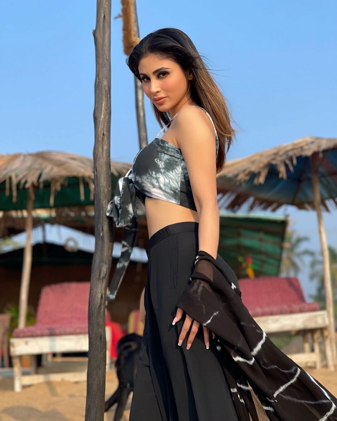 Mouni Roy Amazing Photos In Black Dress