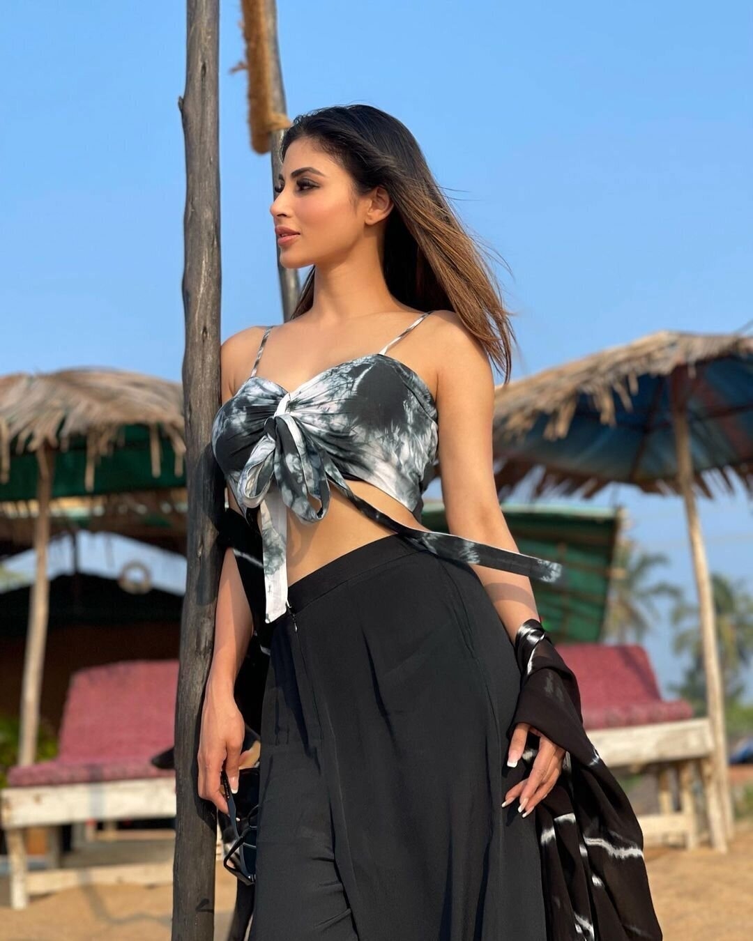 Mouni Roy Amazing Photos In Black Dress