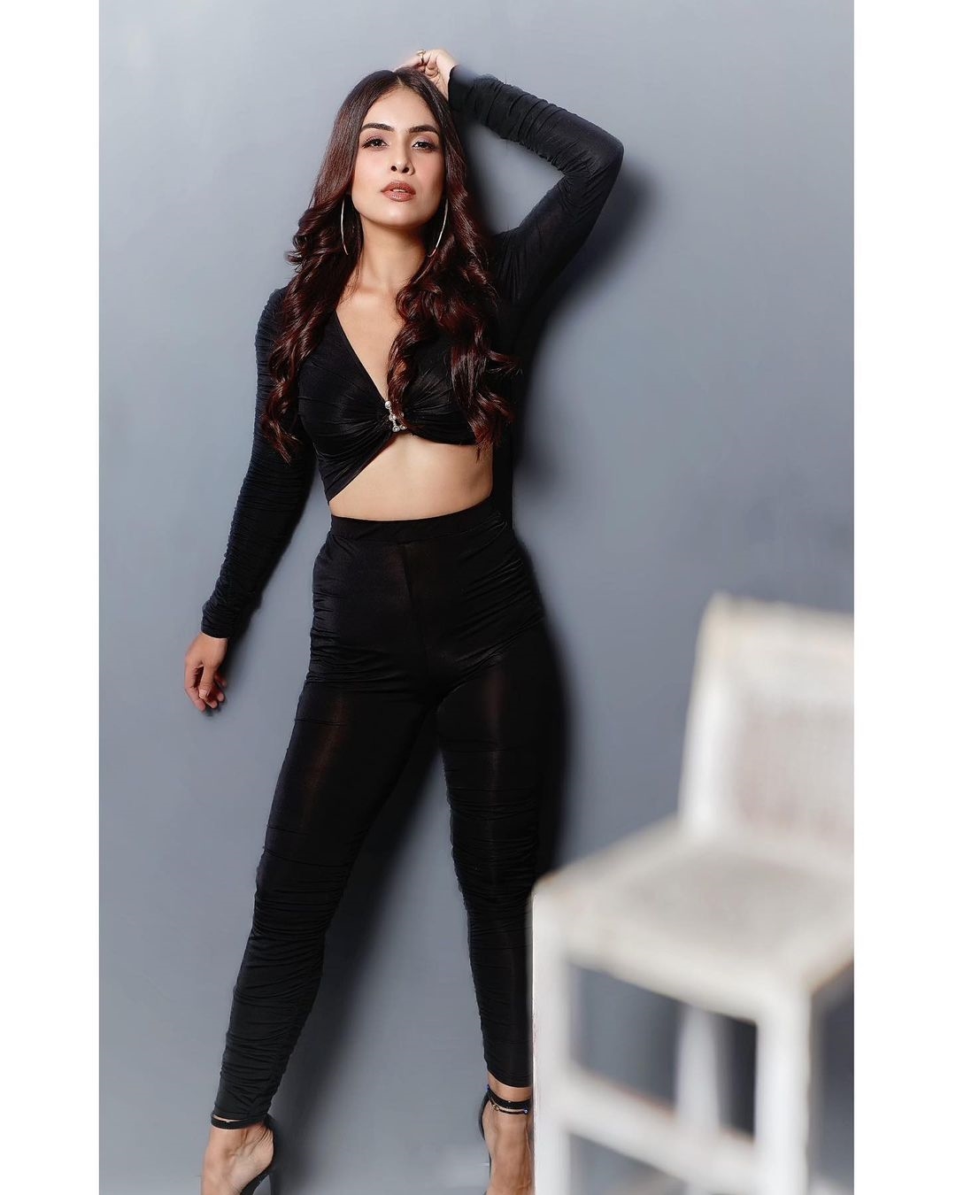 Neha Malik New Images In Black Dress