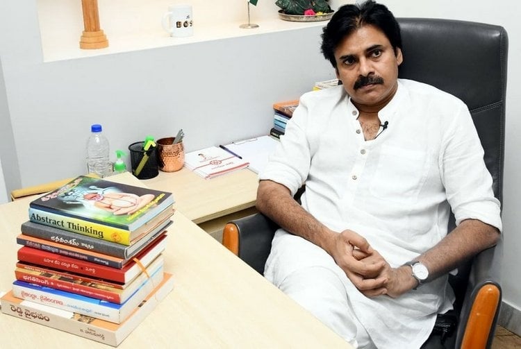 Pawan Kalyan latest Photos In Party Office