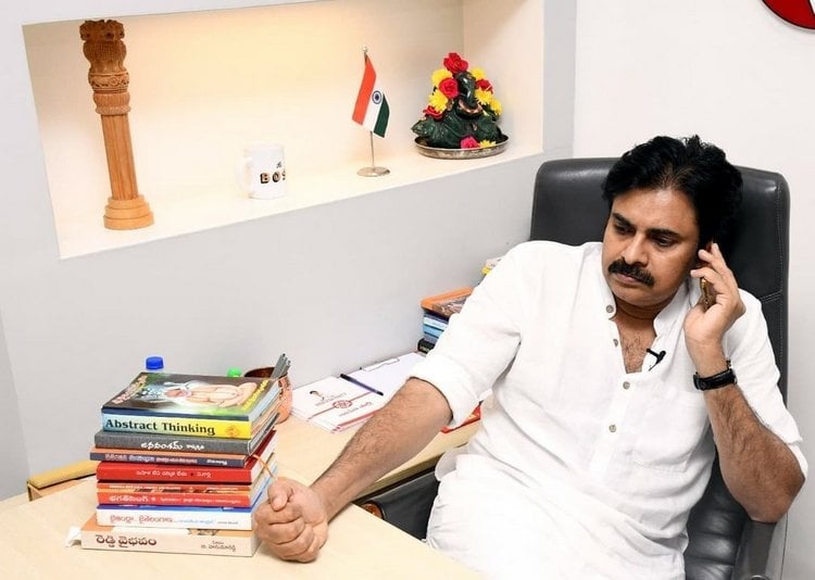 Pawan Kalyan latest Photos In Party Office