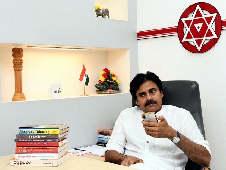 Pawan Kalyan latest Photos In Party Office