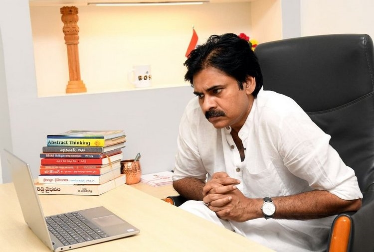 Pawan Kalyan latest Photos In Party Office