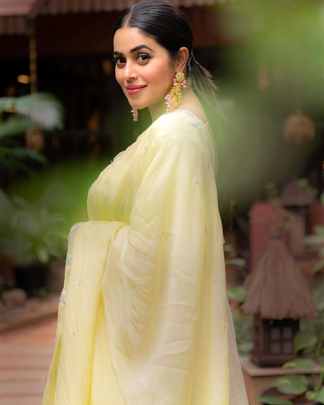 Poorna Amazing New Clicks In Yellow Kurtis