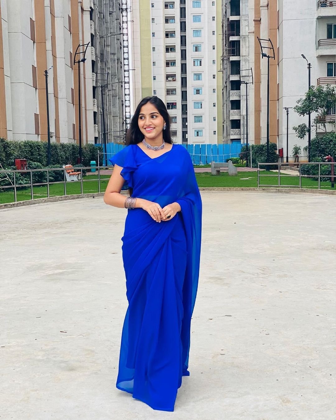 Pranavi Latest Photos In Saree