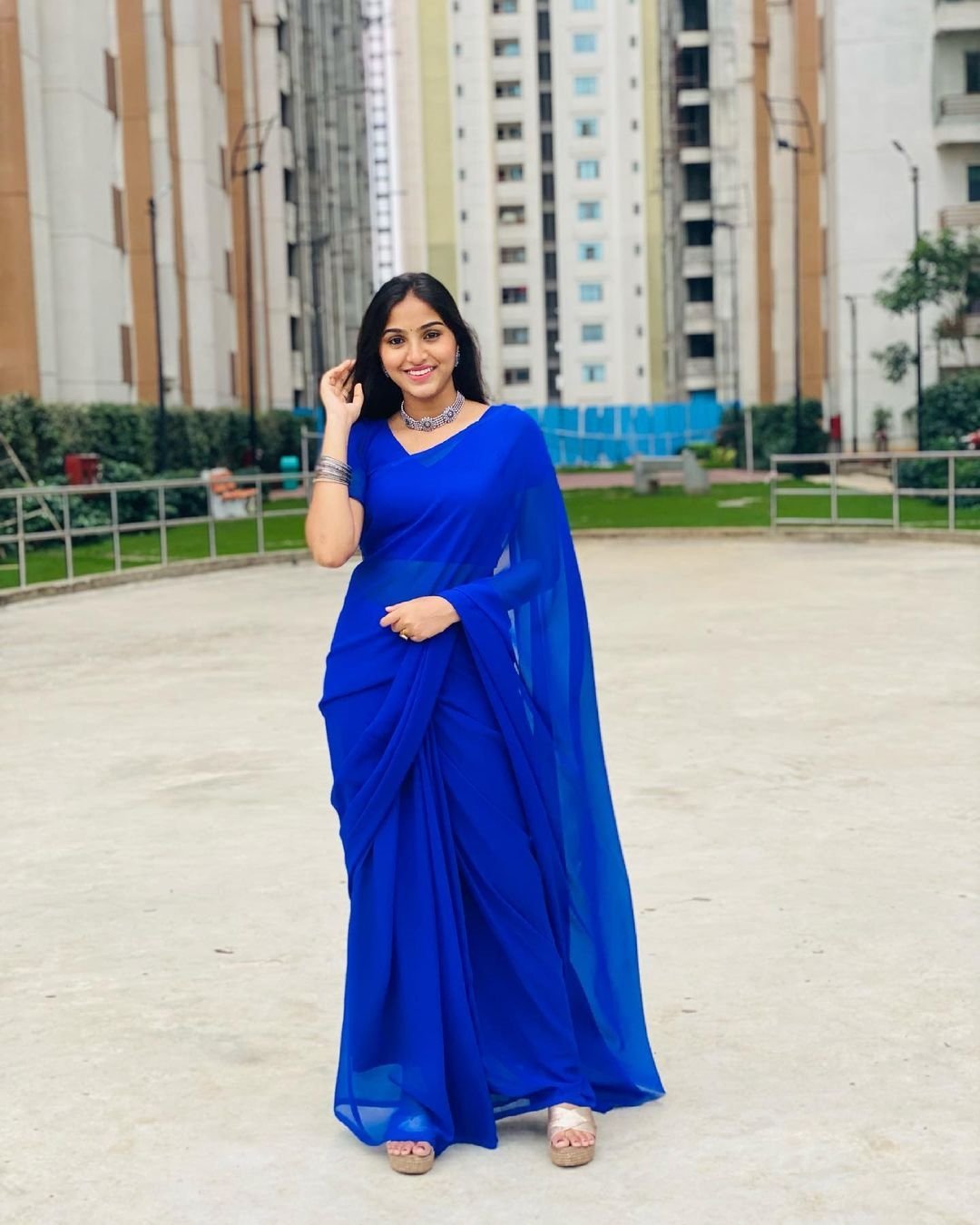 Pranavi Latest Photos In Saree