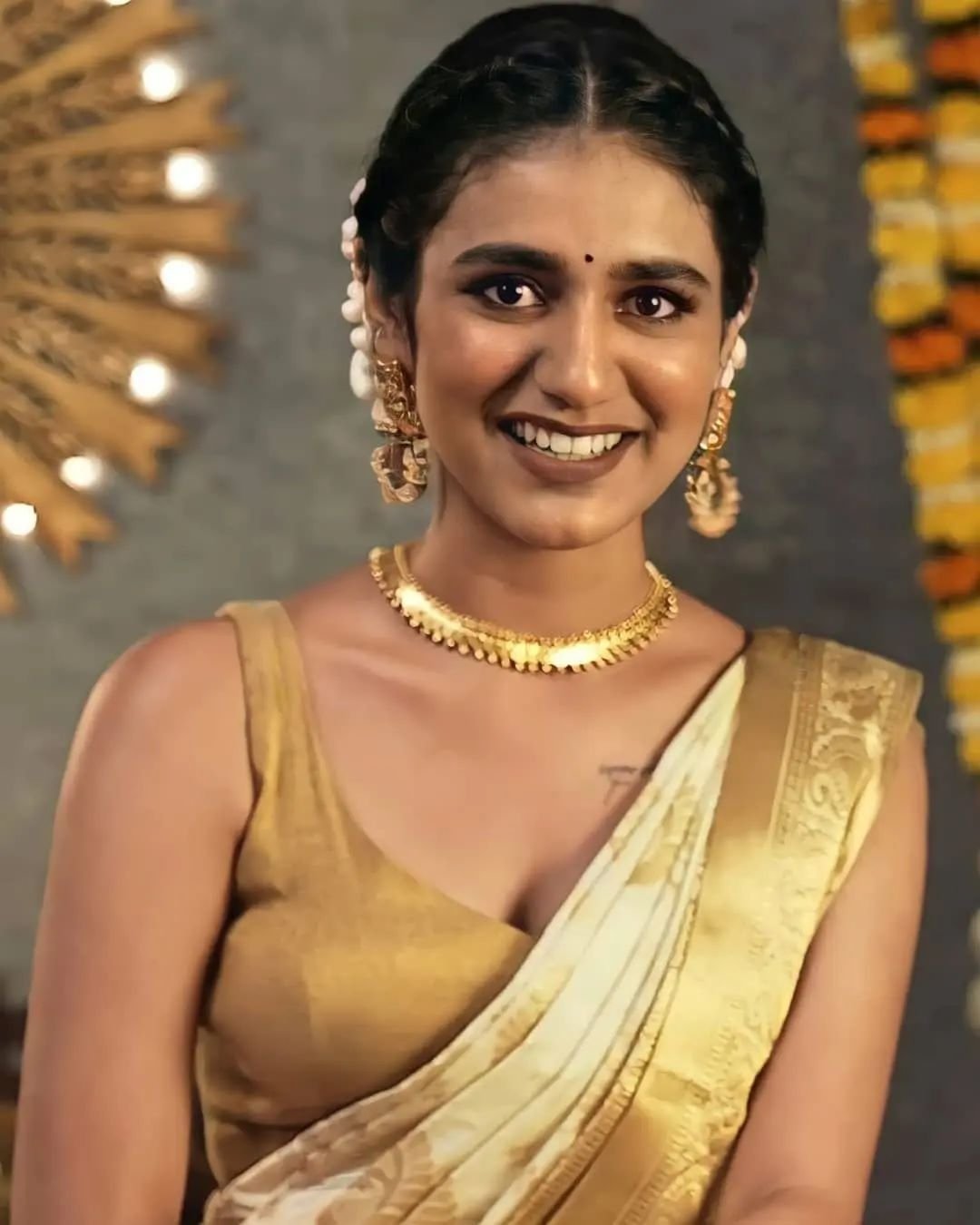 Priya Prakash Varrier New Photos In Saree