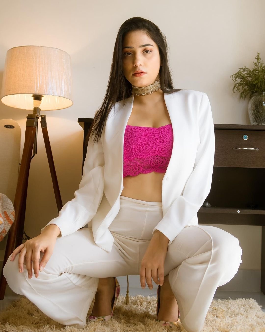 Priyanka Latest Hot Photo In White Dress