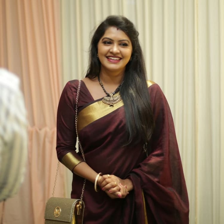 Rachitha Mahalakshmi Photos In Brown Saree