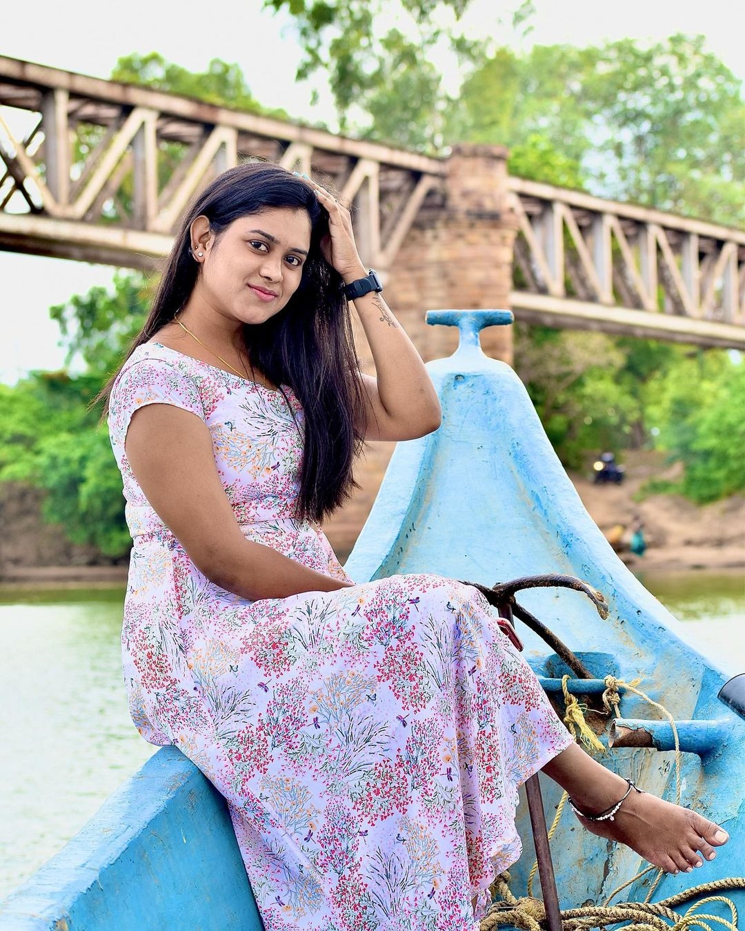 Ramya latest Photos In Boat