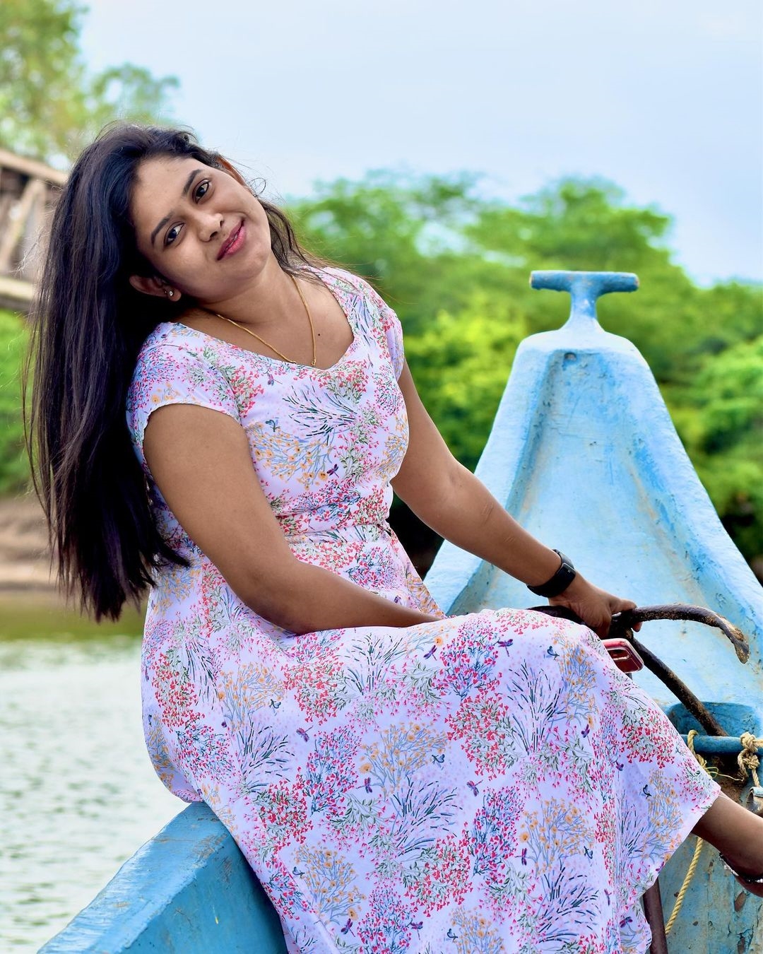 Ramya latest Photos In Boat