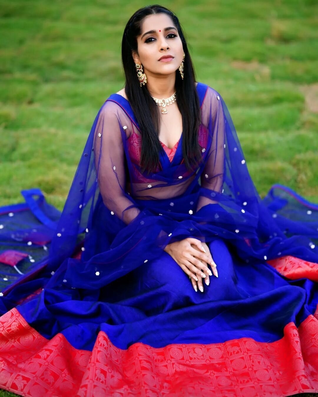 Rashmi Gautam ImagesIn Blue Dress In Festival