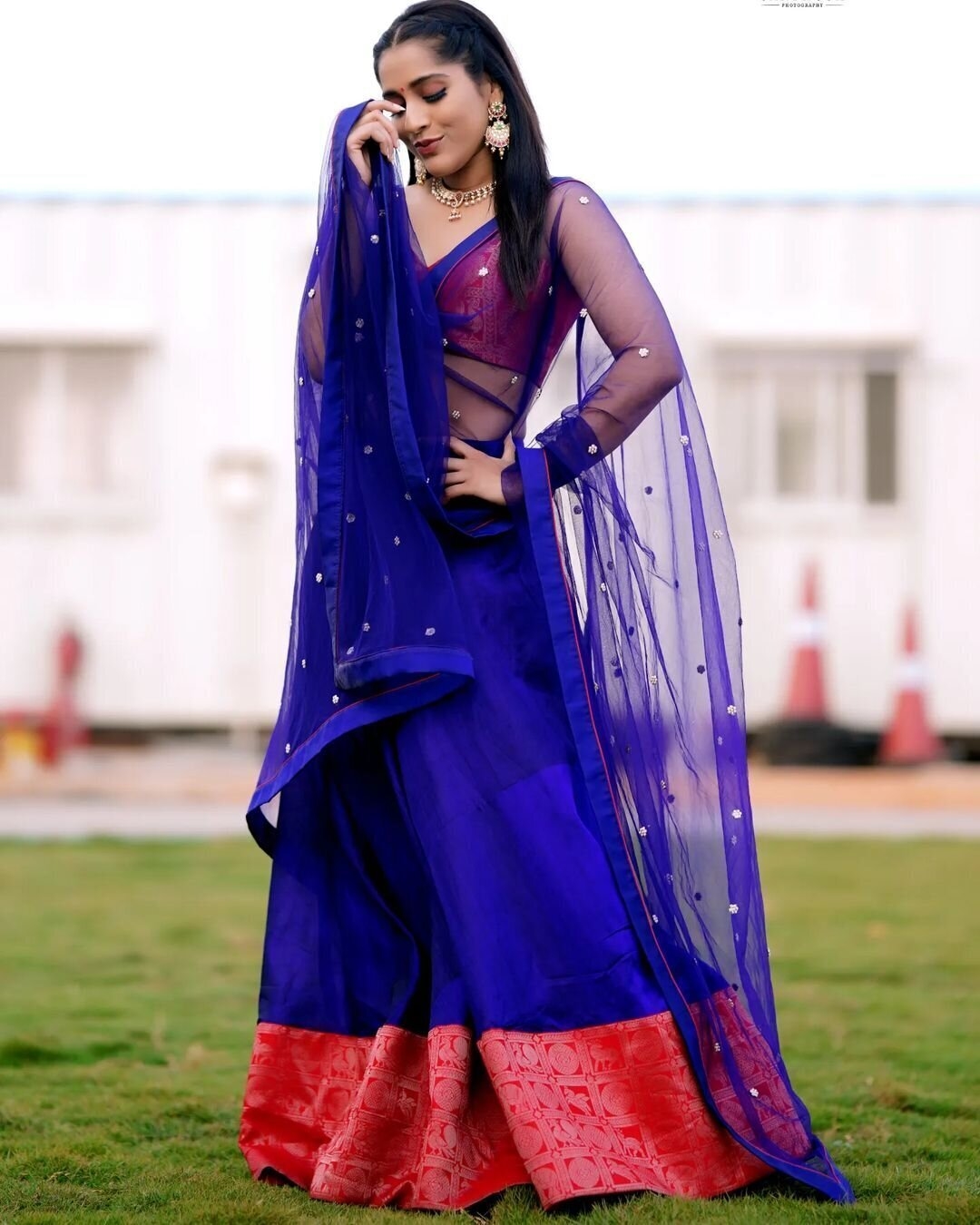 Rashmi Gautam ImagesIn Blue Dress In Festival