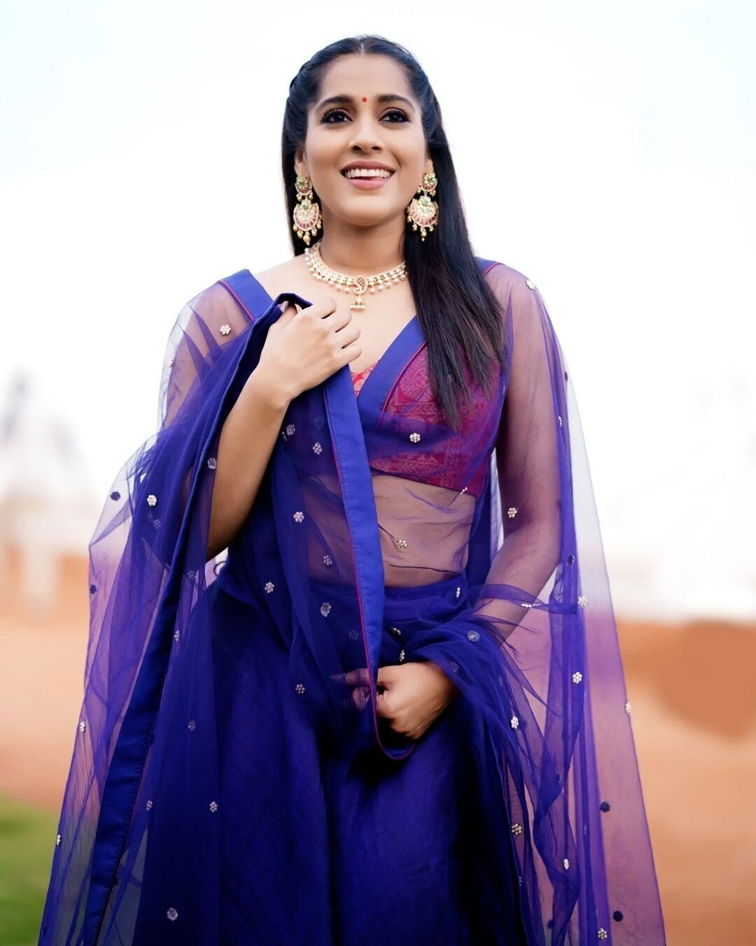 Rashmi Gautam ImagesIn Blue Dress In Festival