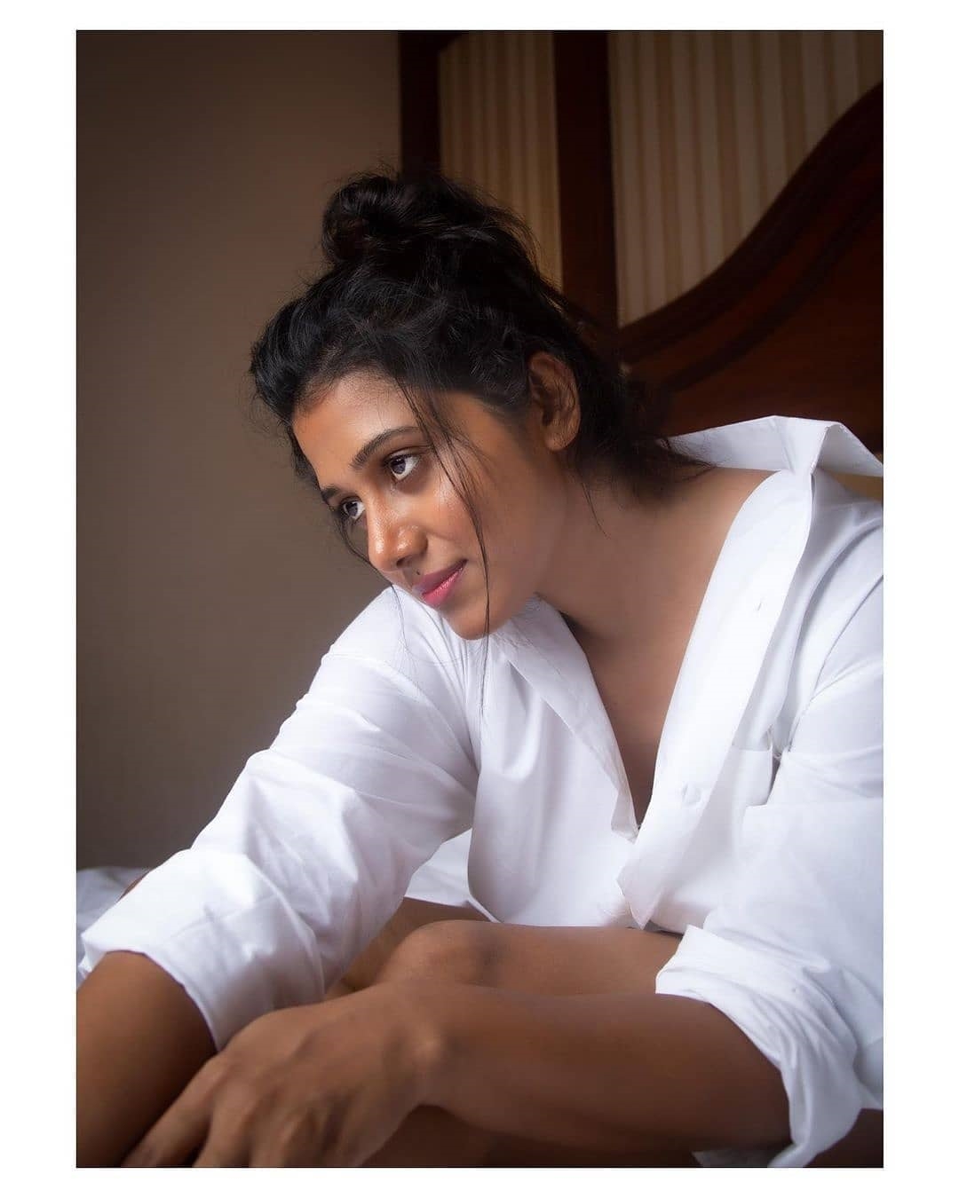 Shilpa Manjunath New Images In White Shirt