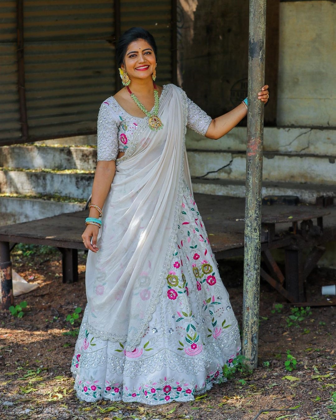 Shiva Jyothi New Photos In White Dress
