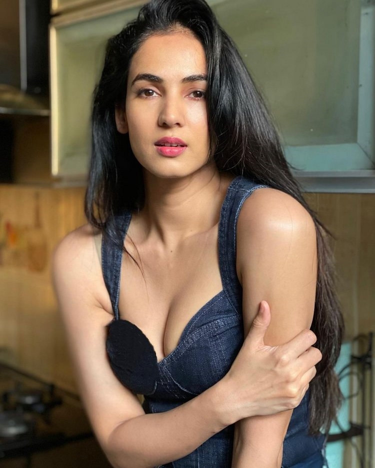 Sonal Chauhan Stills In Black Dress