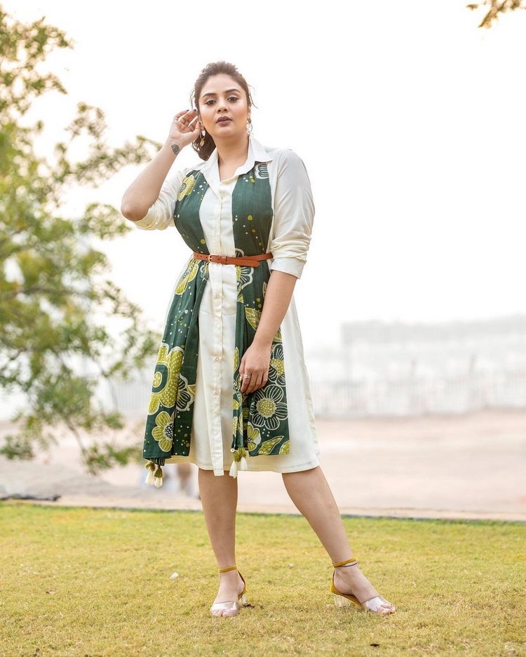 Sreemukhi Stunning White Photos