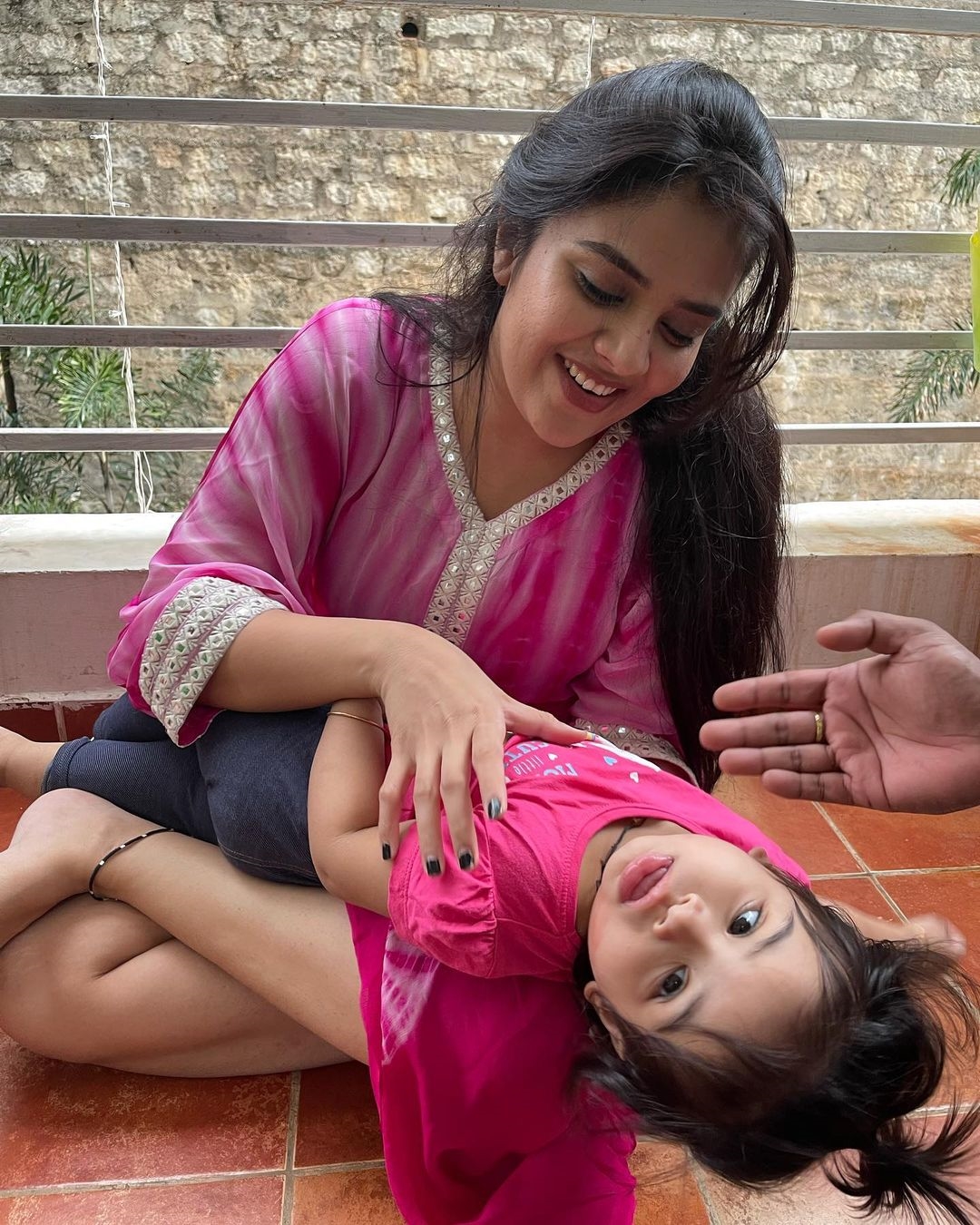 Sreemukhi latest Photos With Baby