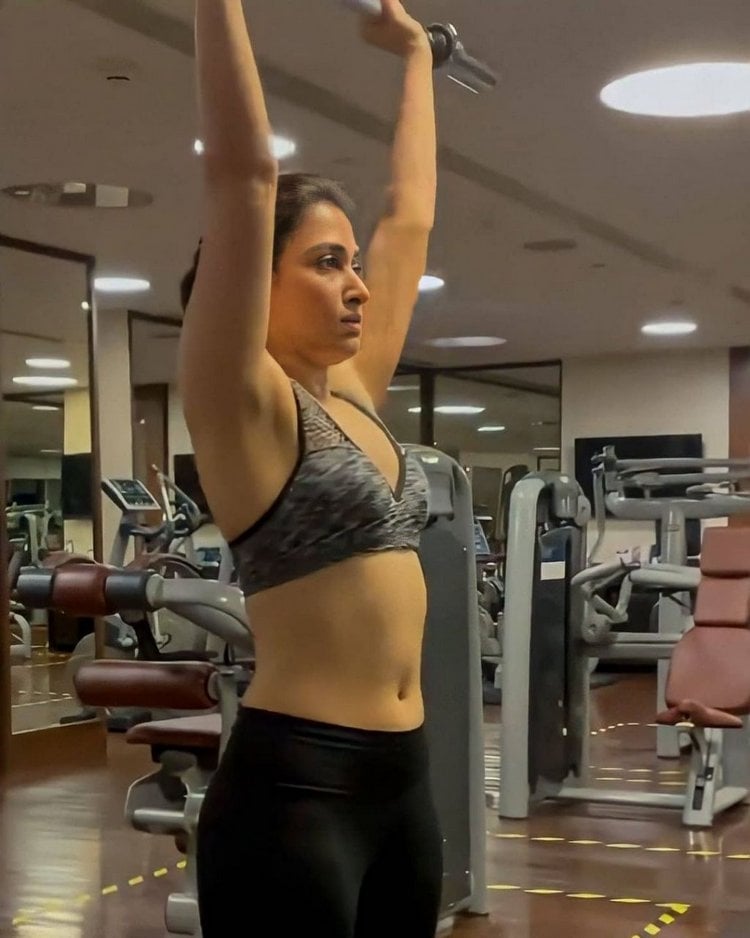 Tamannaah latest beanch and gym photos