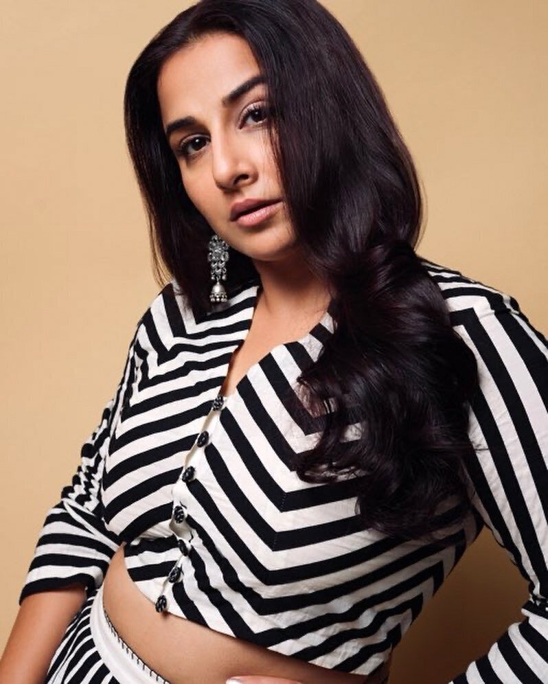 Vidya Balan New Stills In Stylish Look In Black Dress