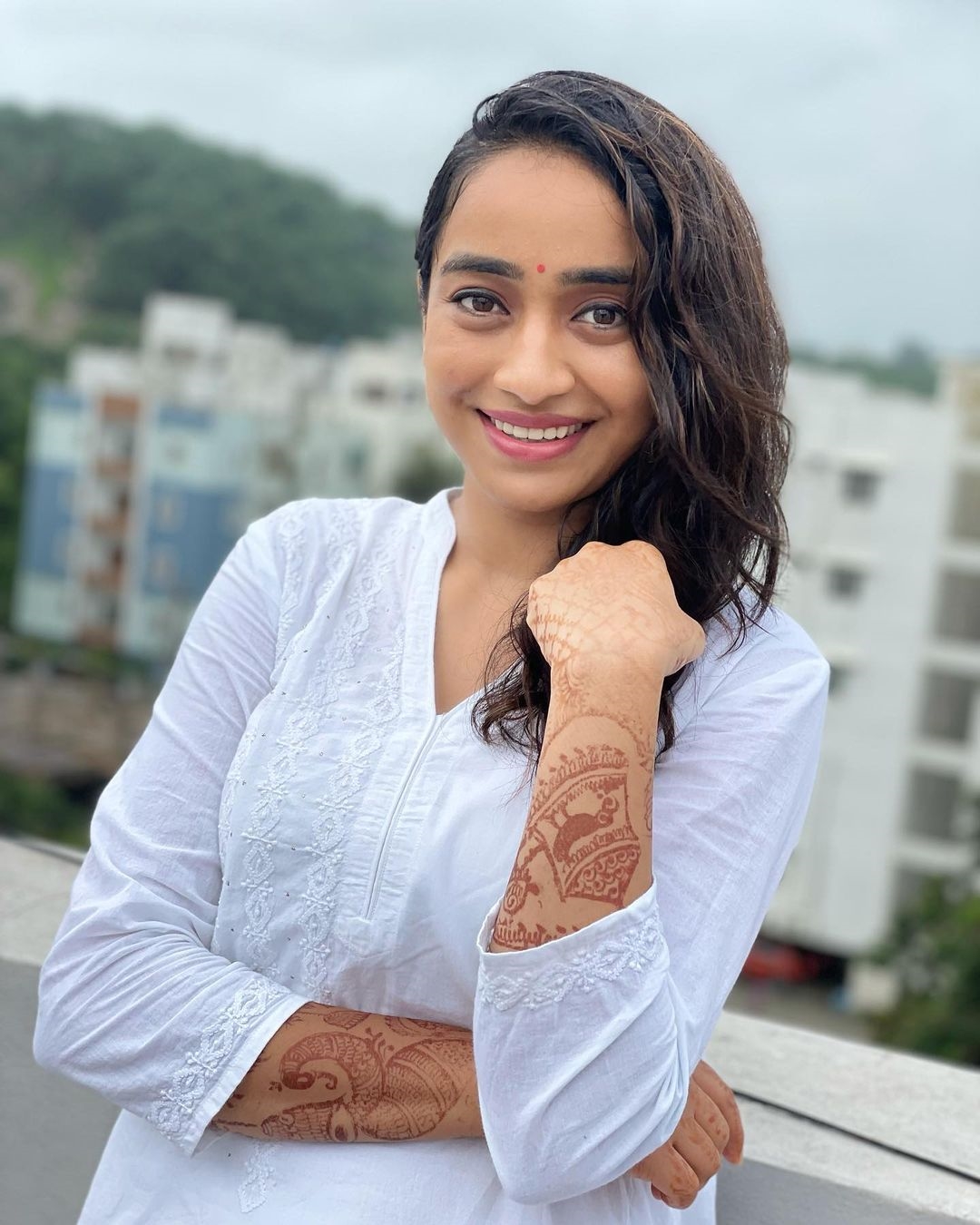 Vindhya Vishaka latest Photos In Morning