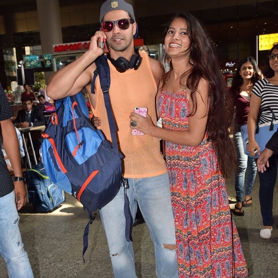 A Female Fan Hugs Varun Dhawan Before Everyone In Airport