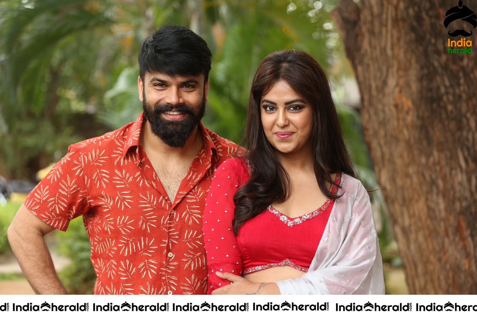Actor Ashwin and Avika Gor Together in Red Attire
