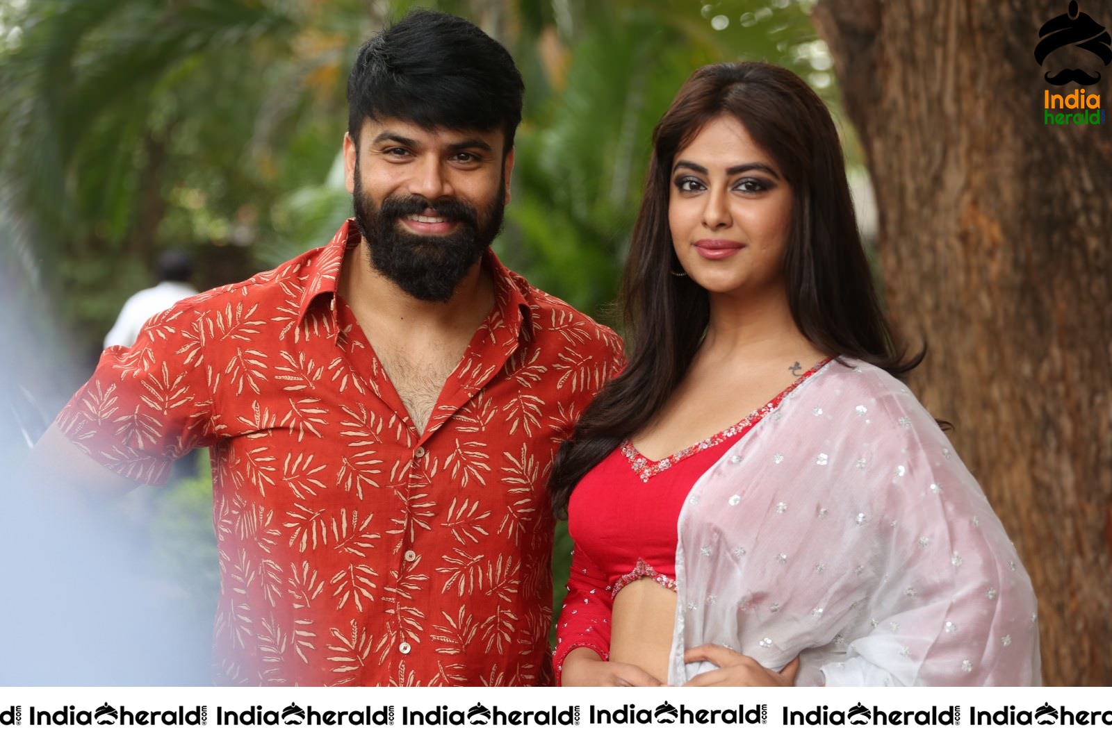 Actor Ashwin and Avika Gor Together in Red Attire