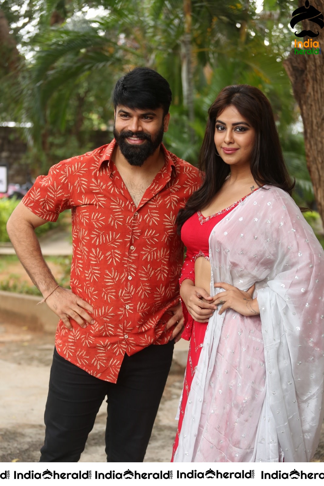 Actor Ashwin and Avika Gor Together in Red Attire