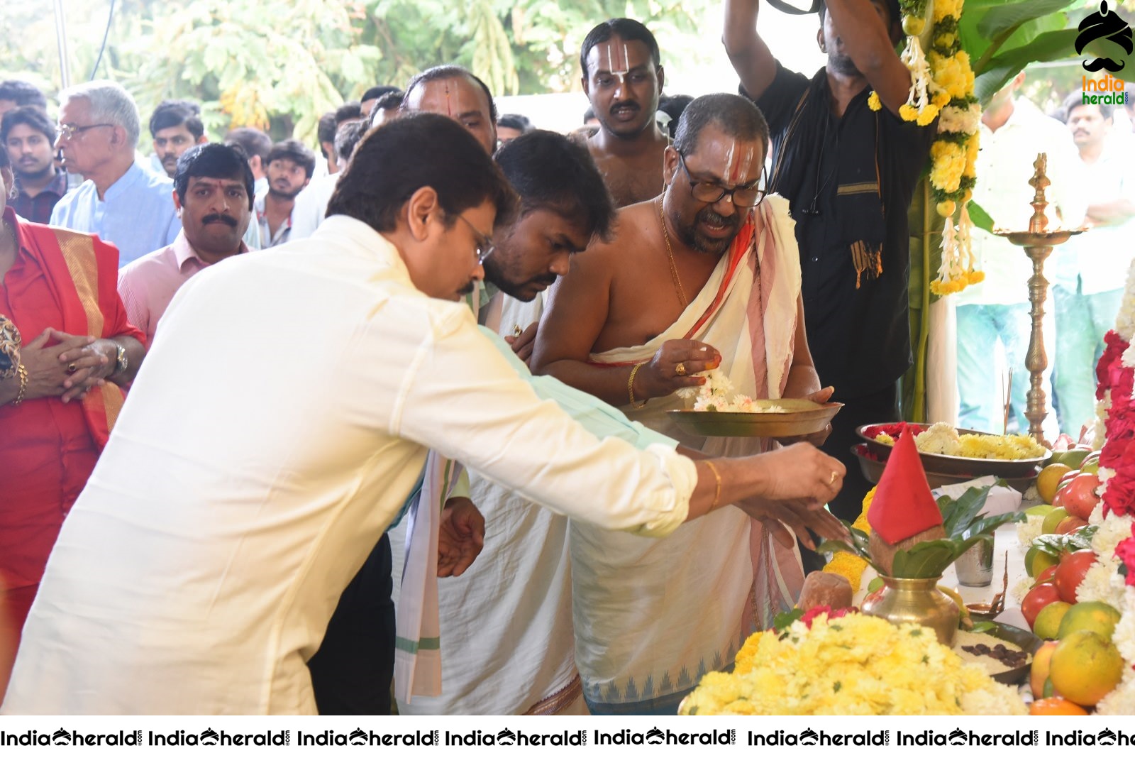 Actor Balayya and Boyapati Srinu Seeks the blessings at the Pooja Set 1