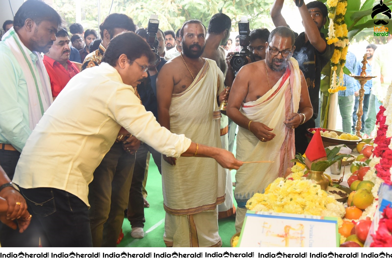 Actor Balayya and Boyapati Srinu Seeks the blessings at the Pooja Set 1