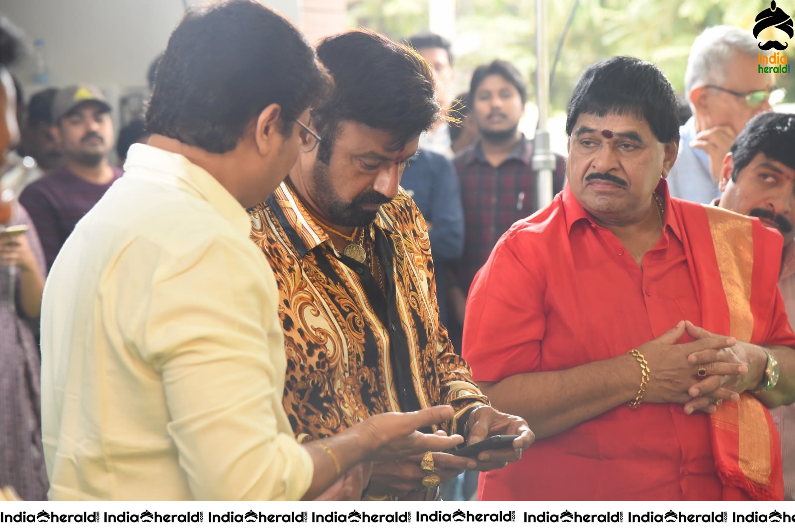 Actor Balayya and Boyapati Srinu Seeks the blessings at the Pooja Set 1