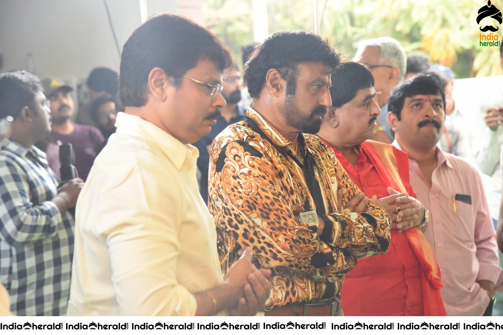 Actor Balayya and Boyapati Srinu Seeks the blessings at the Pooja Set 1